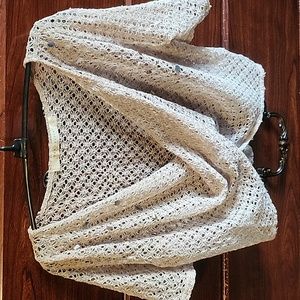 Taupe overhead shrug